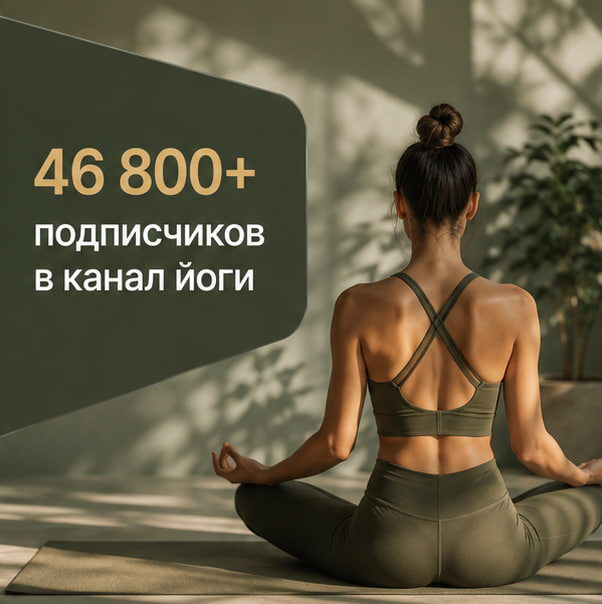 46 883 подписчика по 0,5–0,7 €: как продвигали Telegram-канал о йоге и здоровье