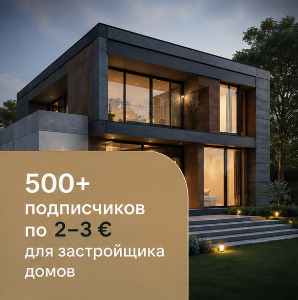 500+ подписчиков по 2–3 €: как продвигали Telegram-канал застройщика загородных домов