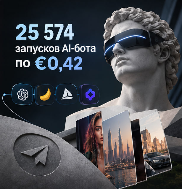 25 574 запуска бота по €0,42: как выстраивали Telegram Ads для AI-сервиса с подписной моделью